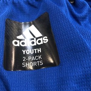 Adidas youths twos short blue and black size XL